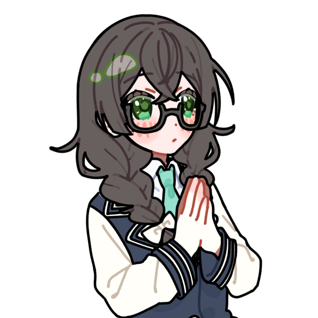 手を叩く花隈千冬_GIF_立ち絵_PNG_アニメーション素材
