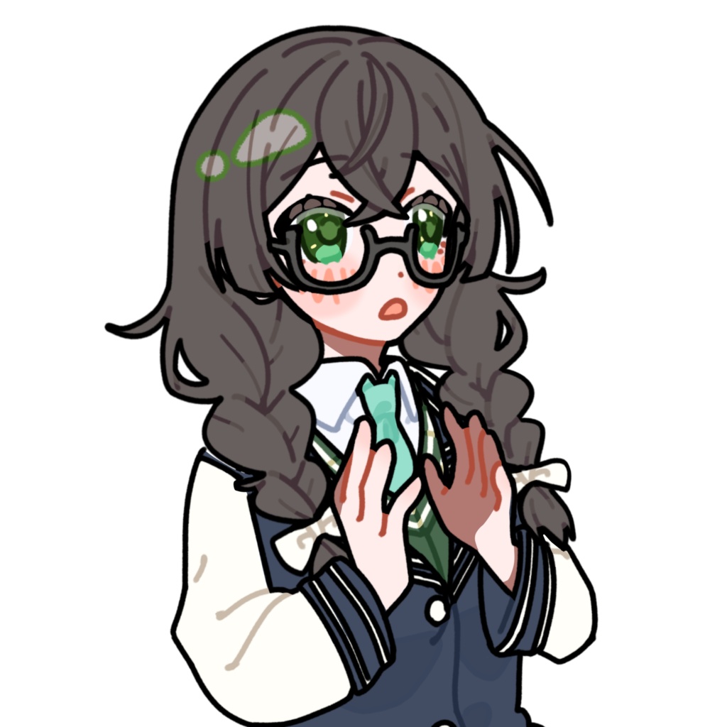手を叩く花隈千冬_GIF_立ち絵_PNG_アニメーション素材