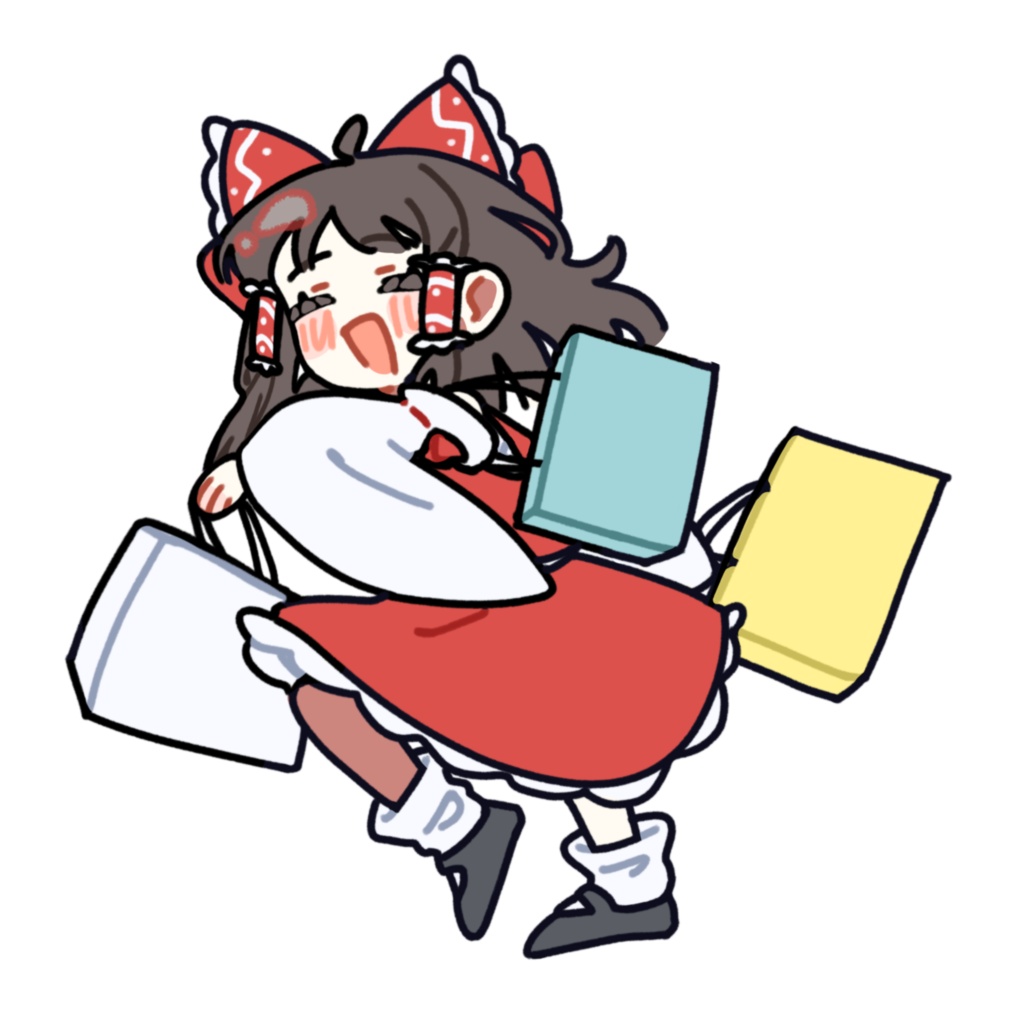 スキップする博麗霊夢_GIF_立ち絵_アニメーション_PNGz