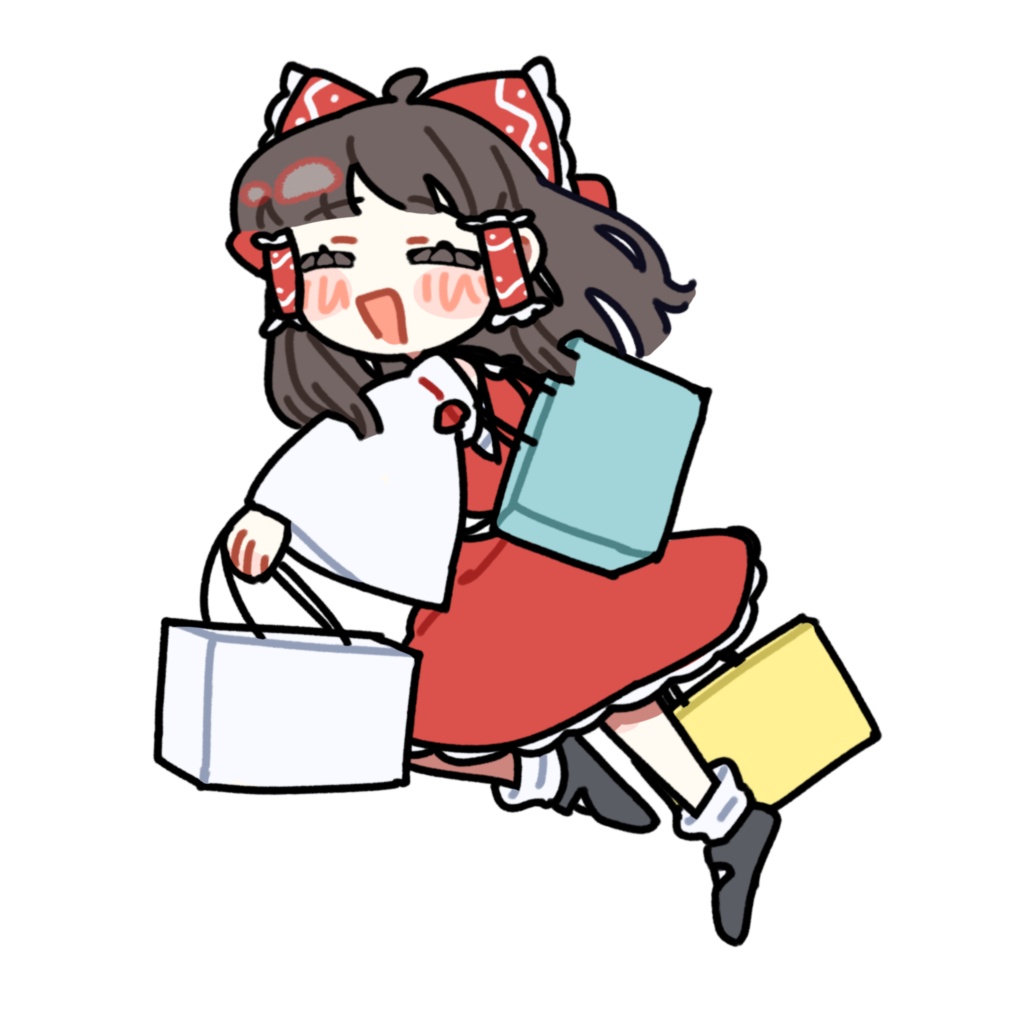 スキップする博麗霊夢_GIF_立ち絵_アニメーション_PNGz