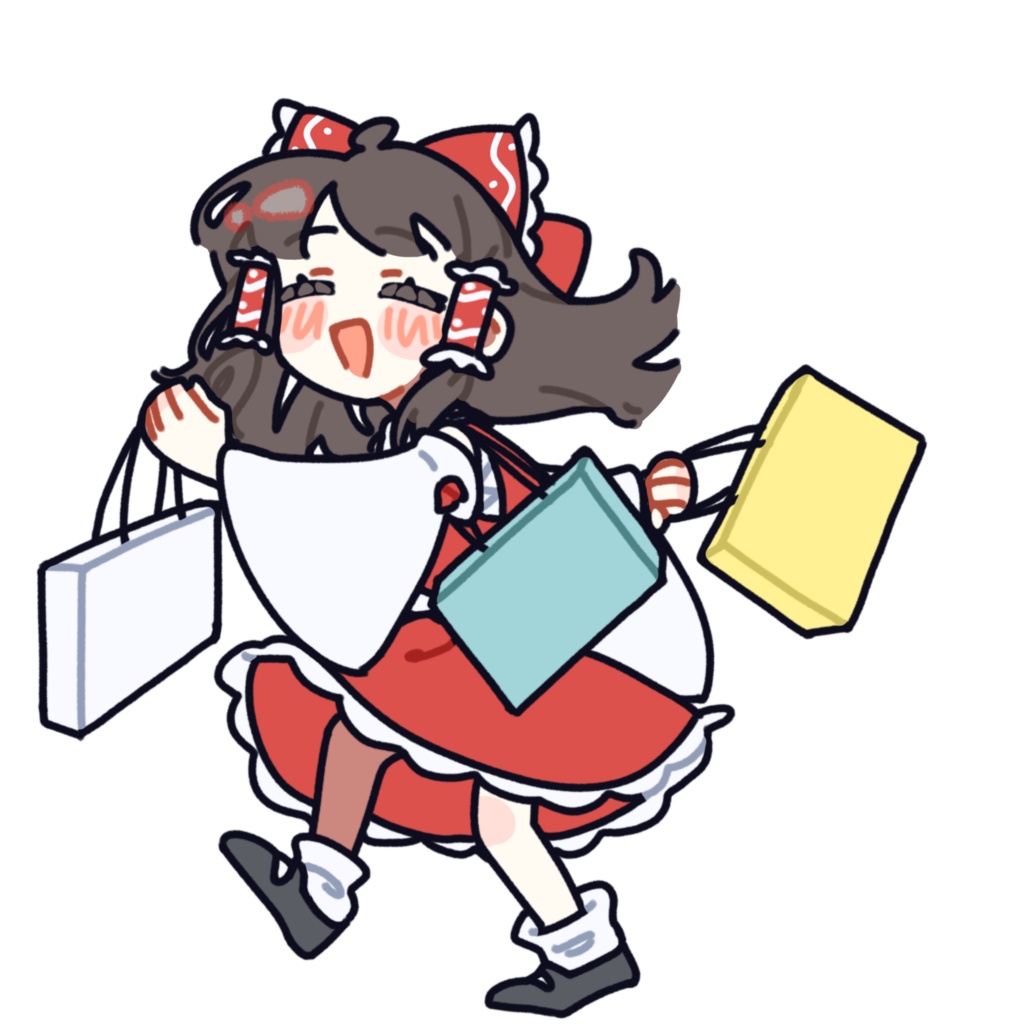 スキップする博麗霊夢_GIF_立ち絵_アニメーション_PNGz