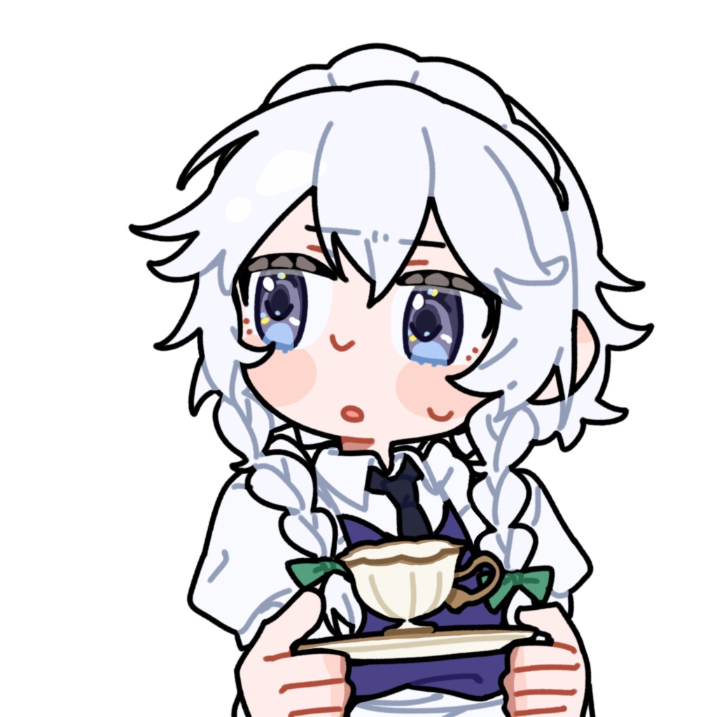 動揺する十六夜咲夜_立ち絵_PNG_透過素材