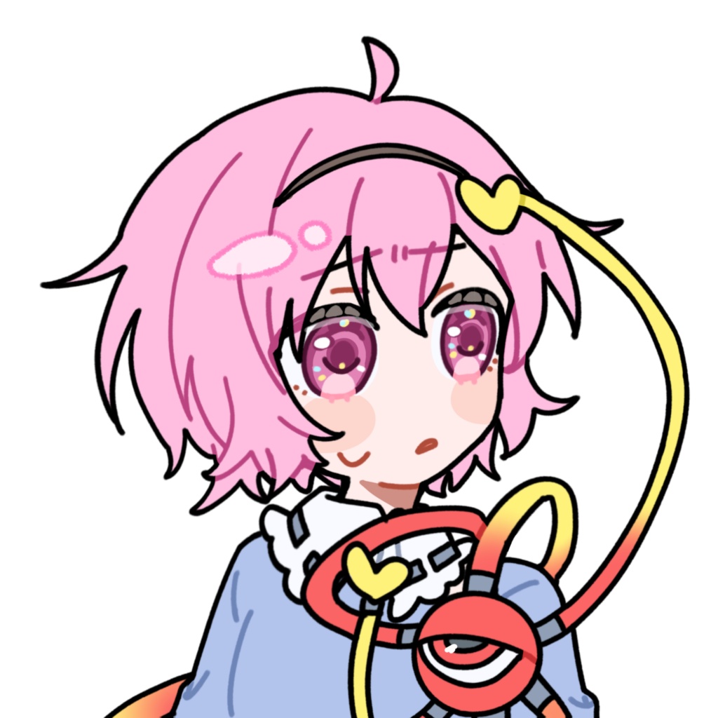 困惑する古明地さとり_PNG_立ち絵_透過素材