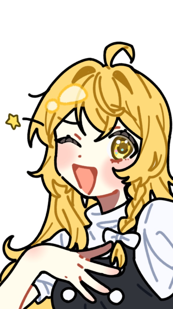 ウィンク魔理沙_PNG_立ち絵
