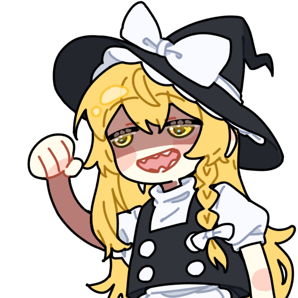 ニヤッとする霧雨魔理沙_悪い顔_PNG_立ち絵_無料配布