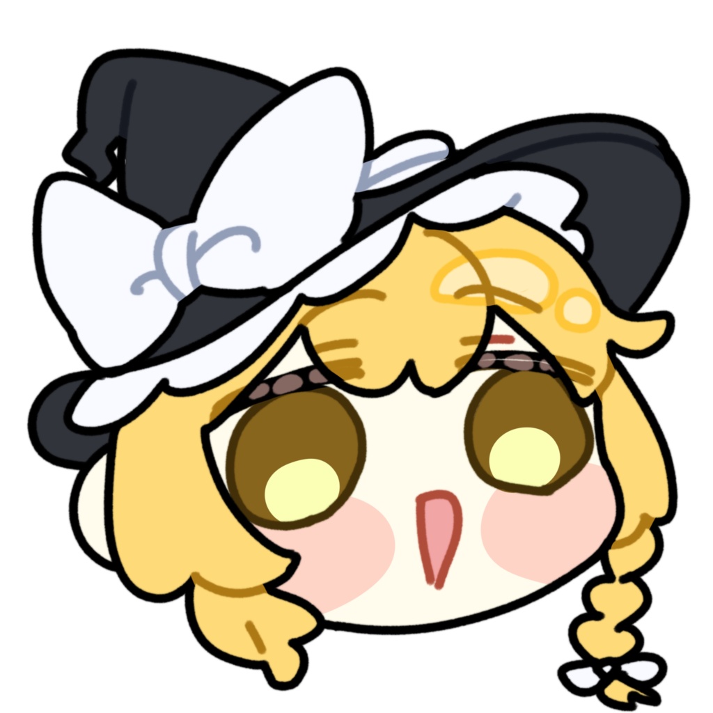生首霧雨魔理沙_PNG_立ち絵_無料配布