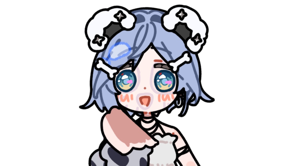 手を差し出すうみんぐ_化粧中_クロマキー素材_PNG