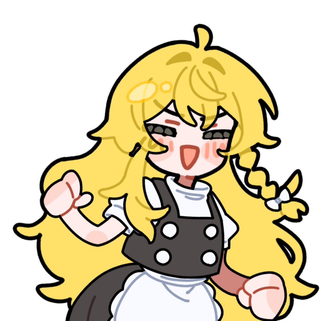【PUKEY GODDESS SHOT TRICK】風魔理沙_GIF_立ち絵_アニメーション_ダンス
