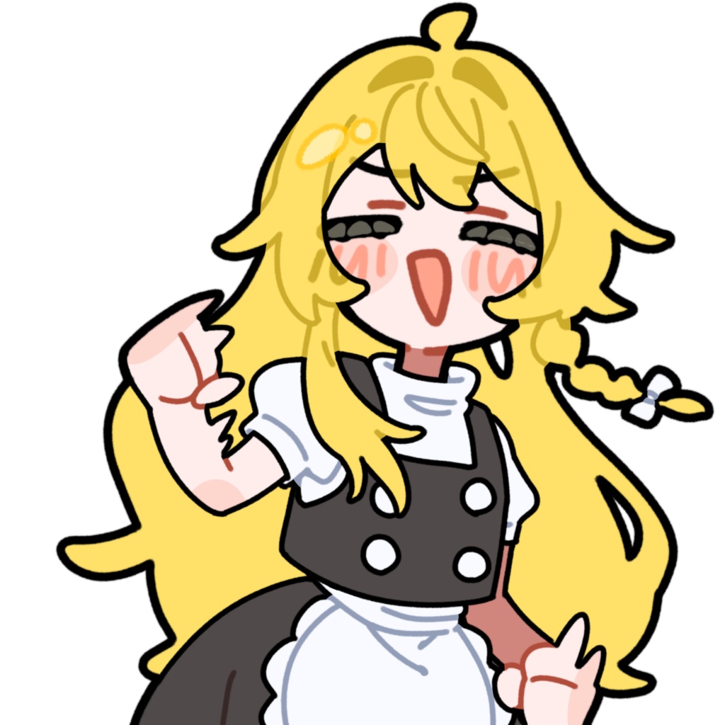 【PUKEY GODDESS SHOT TRICK】風魔理沙_GIF_立ち絵_アニメーション_ダンス