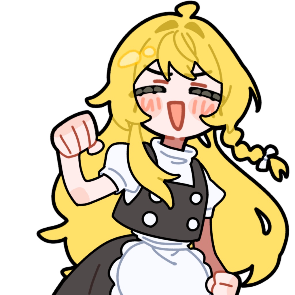 【PUKEY GODDESS SHOT TRICK】風魔理沙_GIF_立ち絵_アニメーション_ダンス