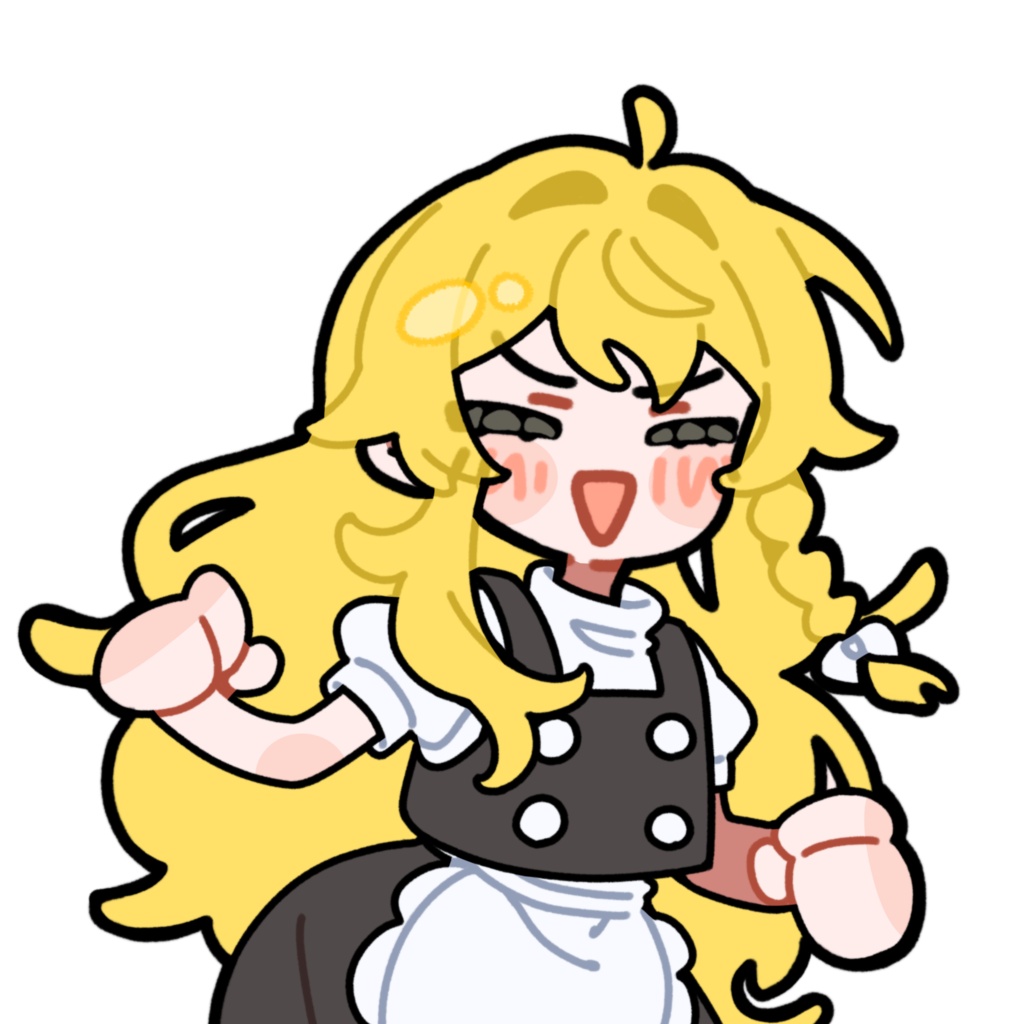 【PUKEY GODDESS SHOT TRICK】風魔理沙_GIF_立ち絵_アニメーション_ダンス