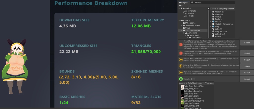 Sally Shopkeeper - VRChat 3D Avatar