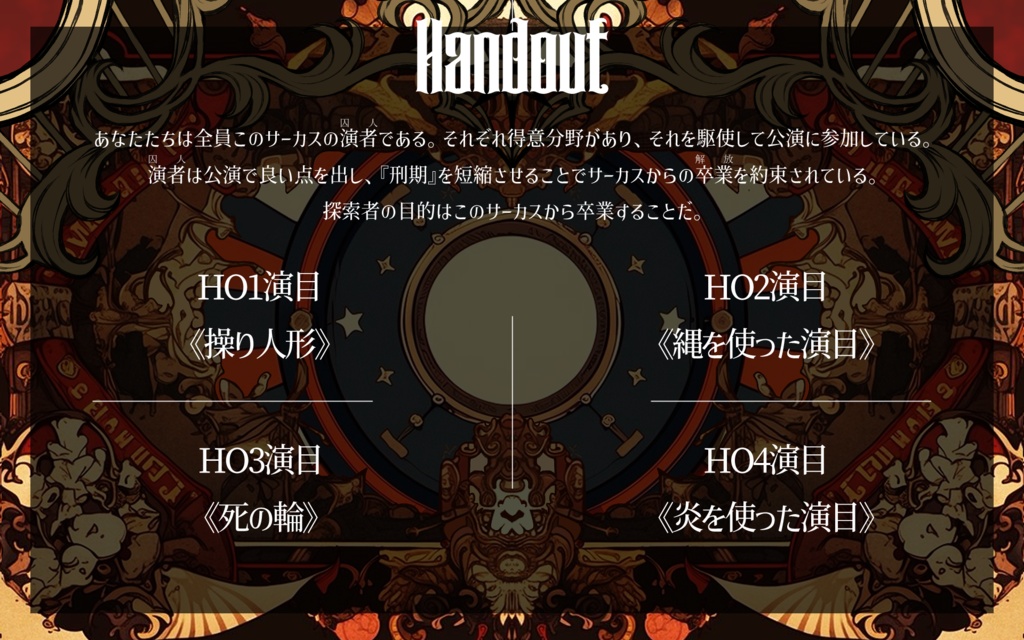 【CoC6版】アルターサーカス【SPLL:E191350】ver.1.1更新