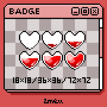 【Twitch Badge】 HEART BADGE