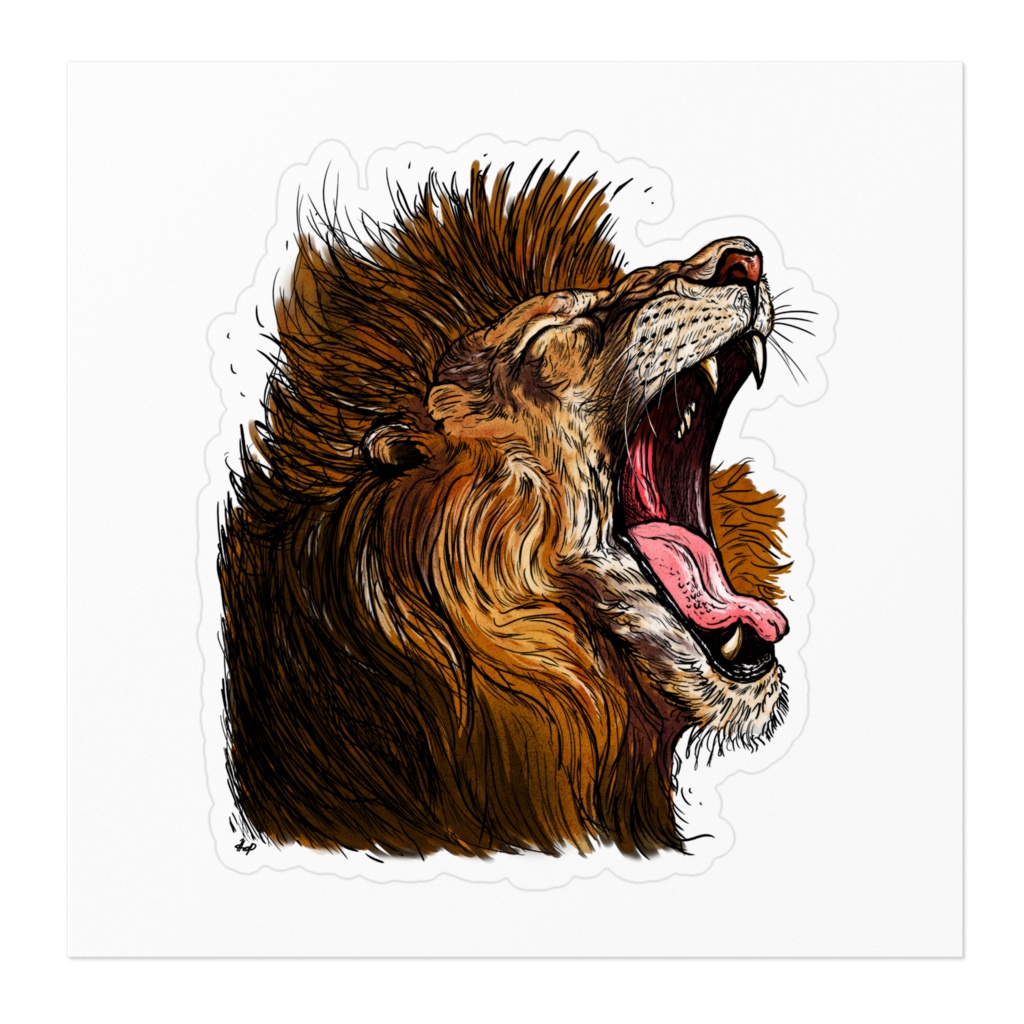 ライオン ステッカー