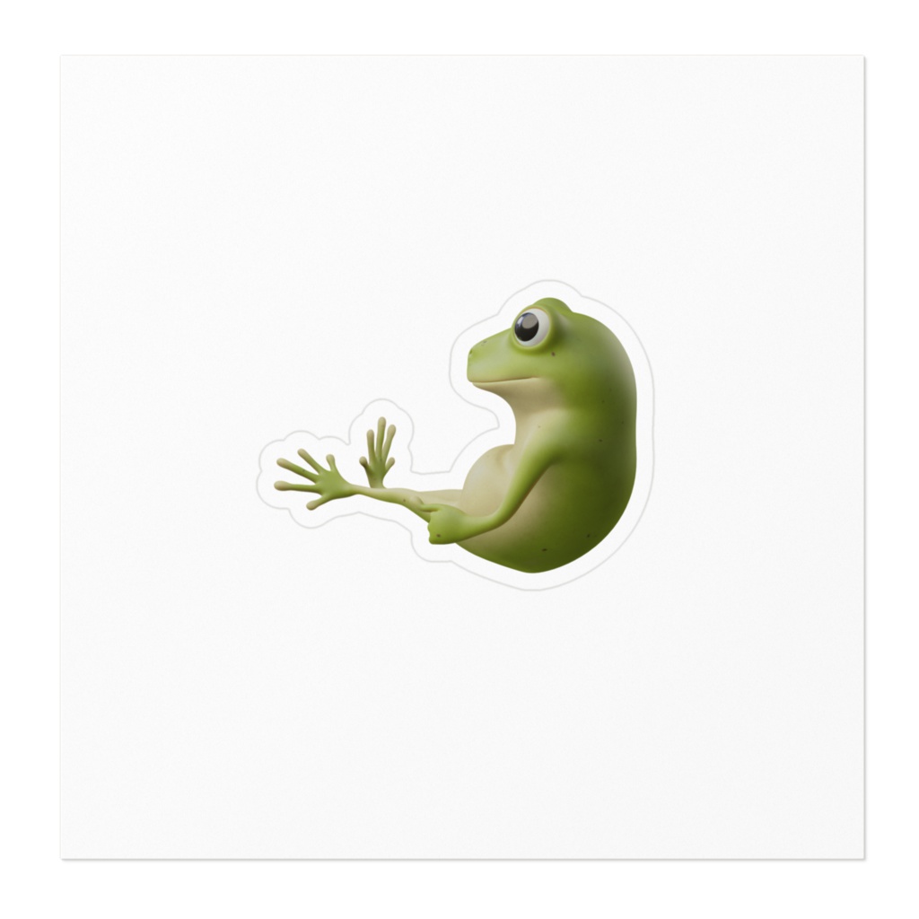 しりもちかえる - ステッカー