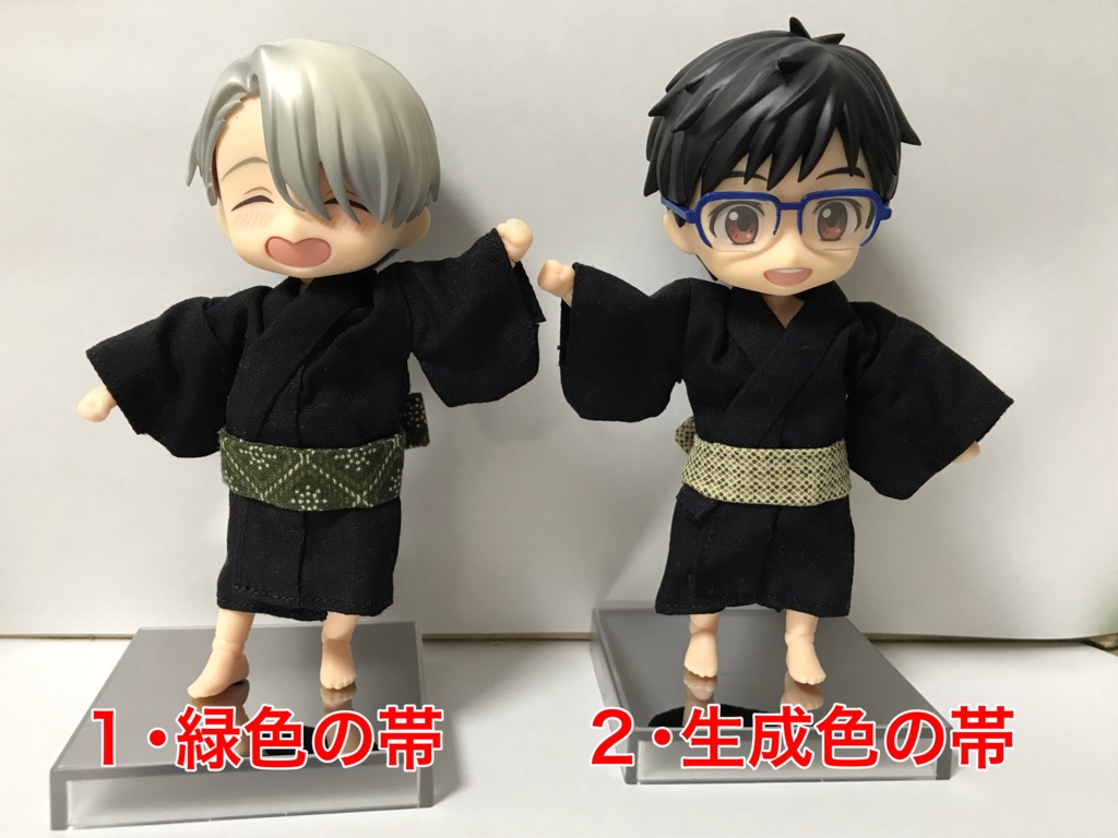 男性もの黒浴衣ねんどろいどどーる用