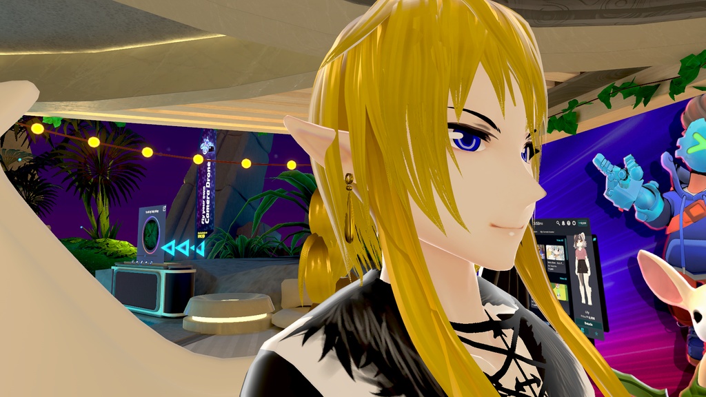 【VRChat】金色ピアス【PB対応】