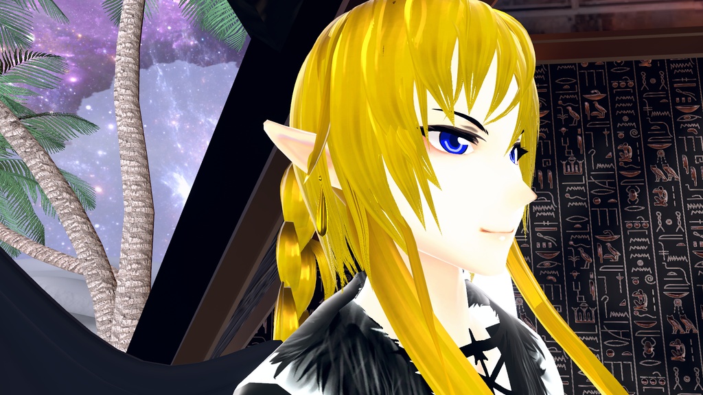 【VRChat】金色ピアス【PB対応】