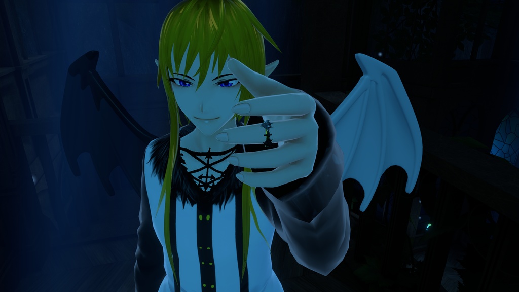 【VRChat対応】白黒翼の指輪