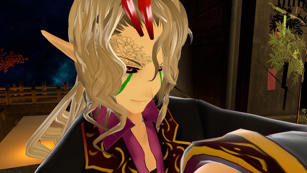 【VRChat対応】秋の花タトゥー2種