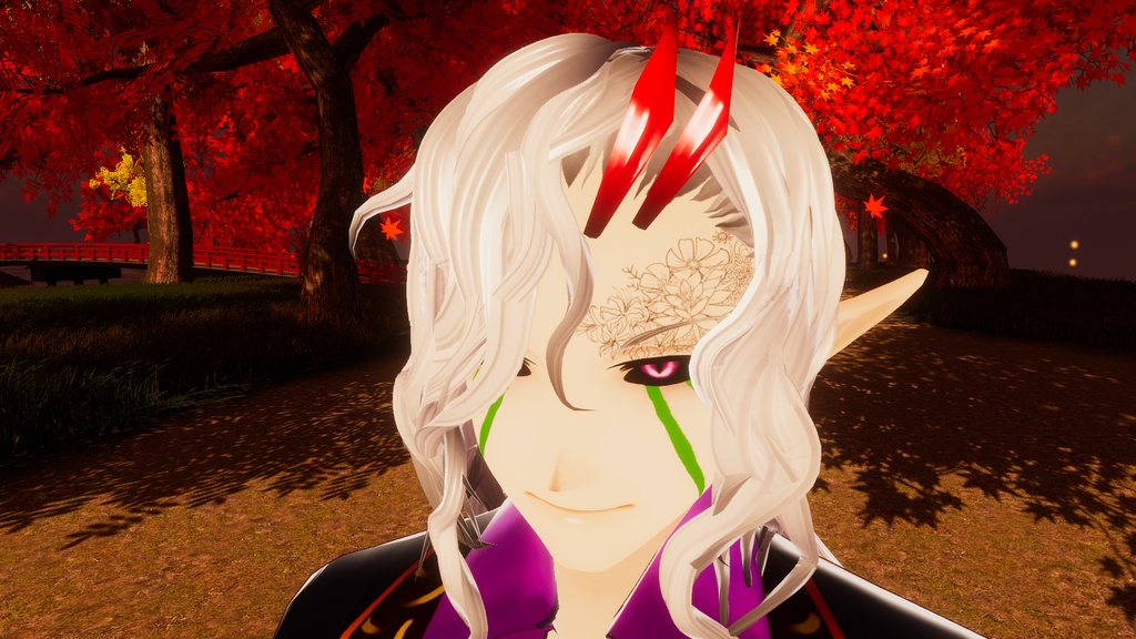 【VRChat対応】秋の花タトゥー2種