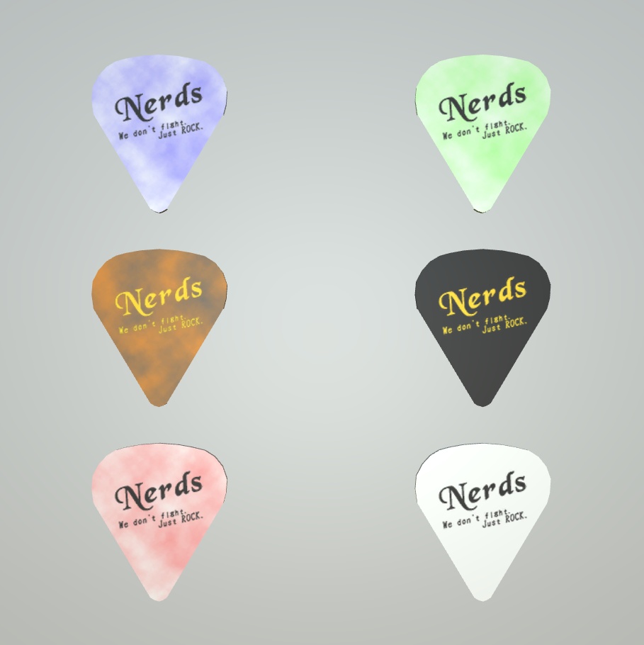 ギターピック2種(ティアドロップ・トライアングル)