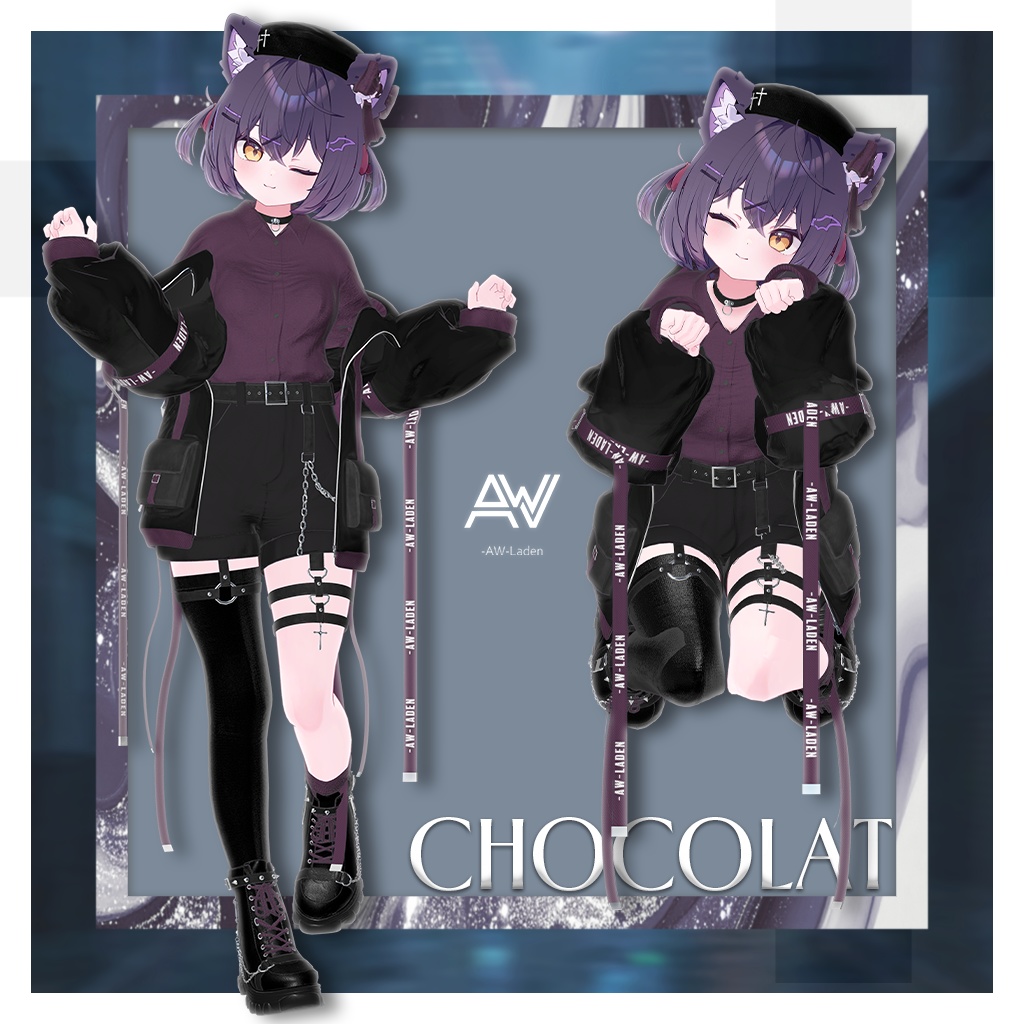 ⟡.·*.発売記念SALE⟡.·*.【21アバター対応】🖤Nocturne Velvet⛓️