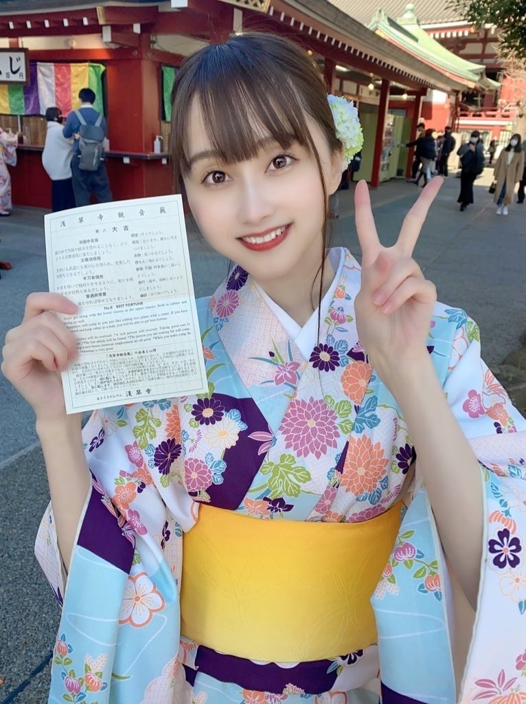 お正月👘着物デコチェキ💘❤️