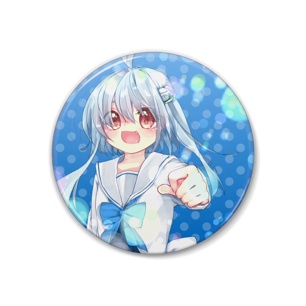 元気売りの夏芽朱夏缶バッチ