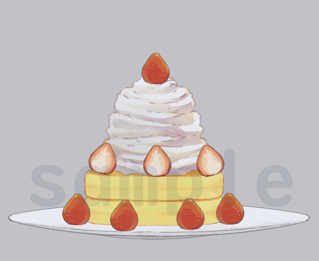 【加工OK】トッピングホットケーキ【素材】