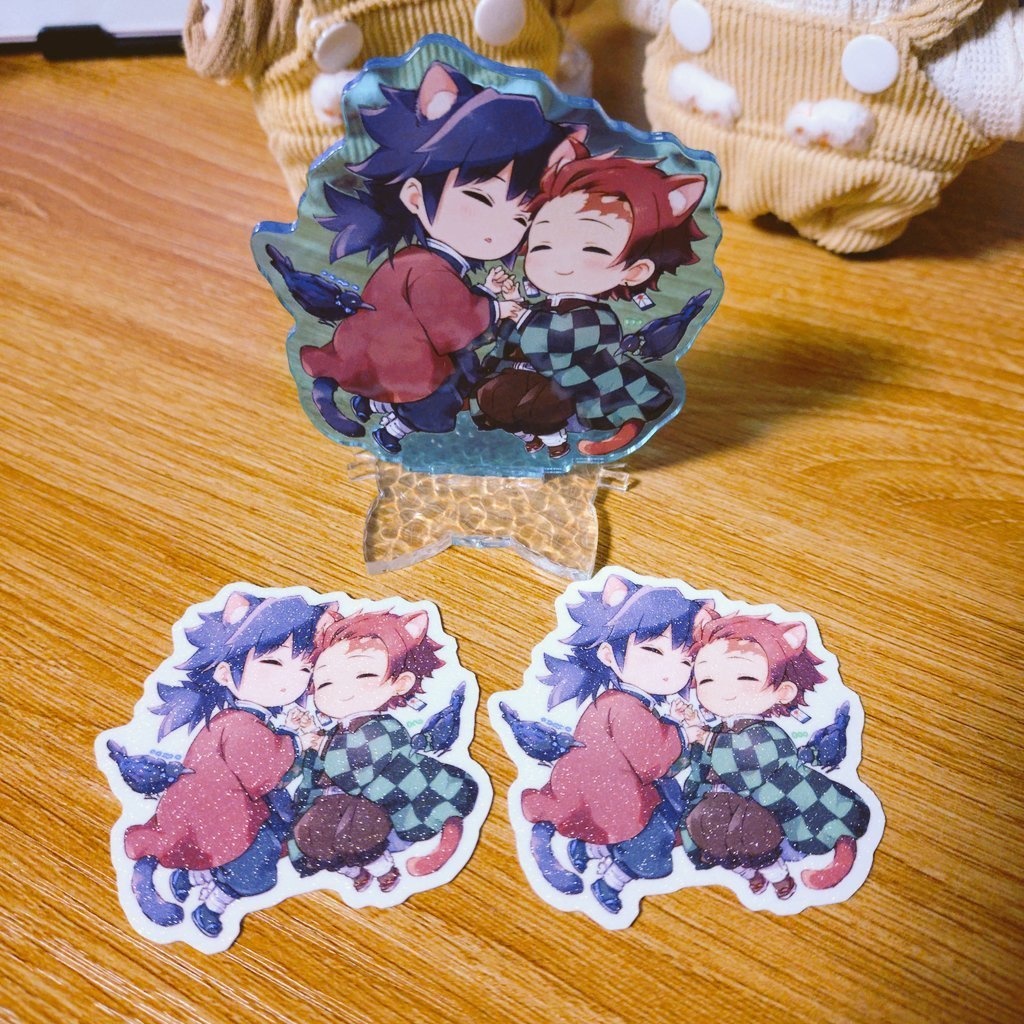 にゃんこ義炭のお昼寝アクリルスタンド&ステッカー