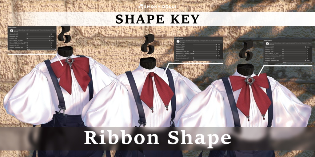 【Ribbon Doll Blouse】ヴィンテージドールコーデ【11アバター対応】