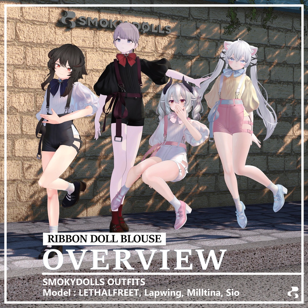 【Ribbon Doll Blouse】ヴィンテージドールコーデ【15アバター対応】