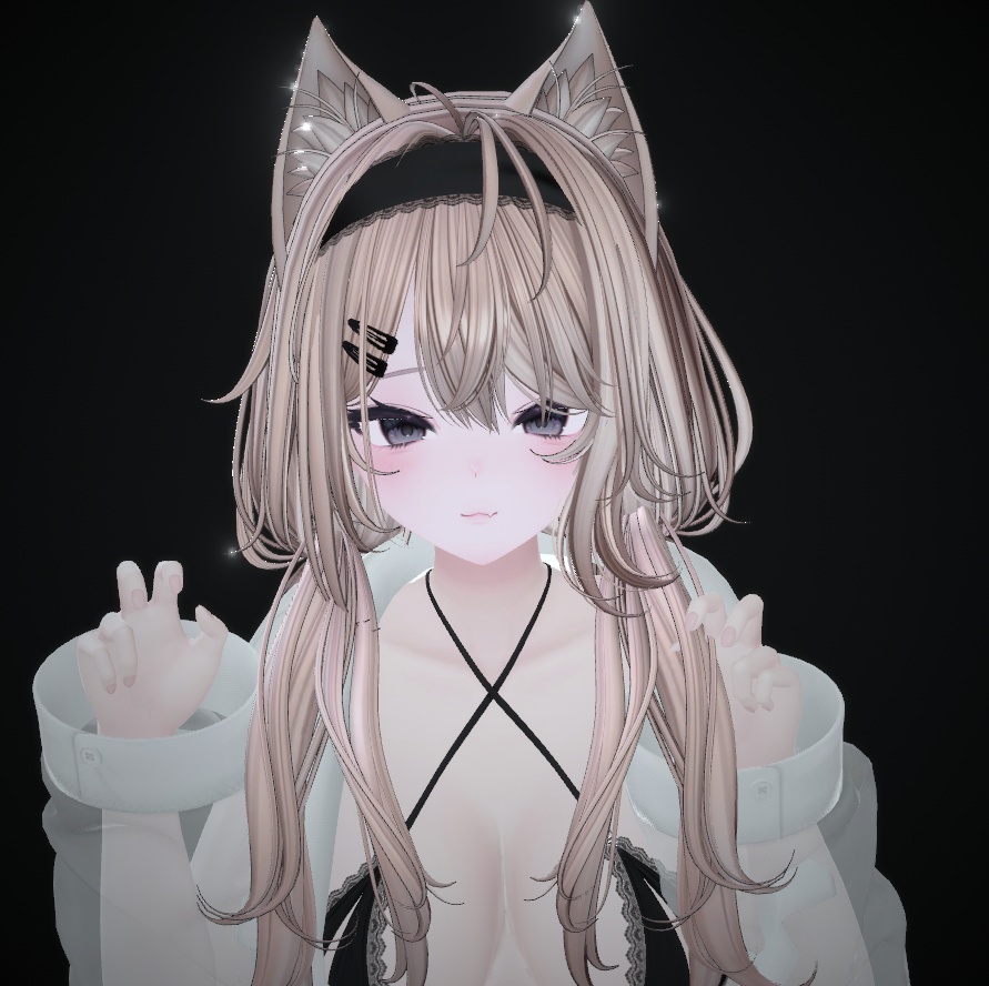 【Milltina用】Lazy Cat Girl FaceBlendShape - (VRC)
