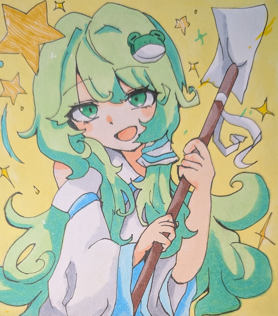 色紙(小サイズ)東風谷早苗