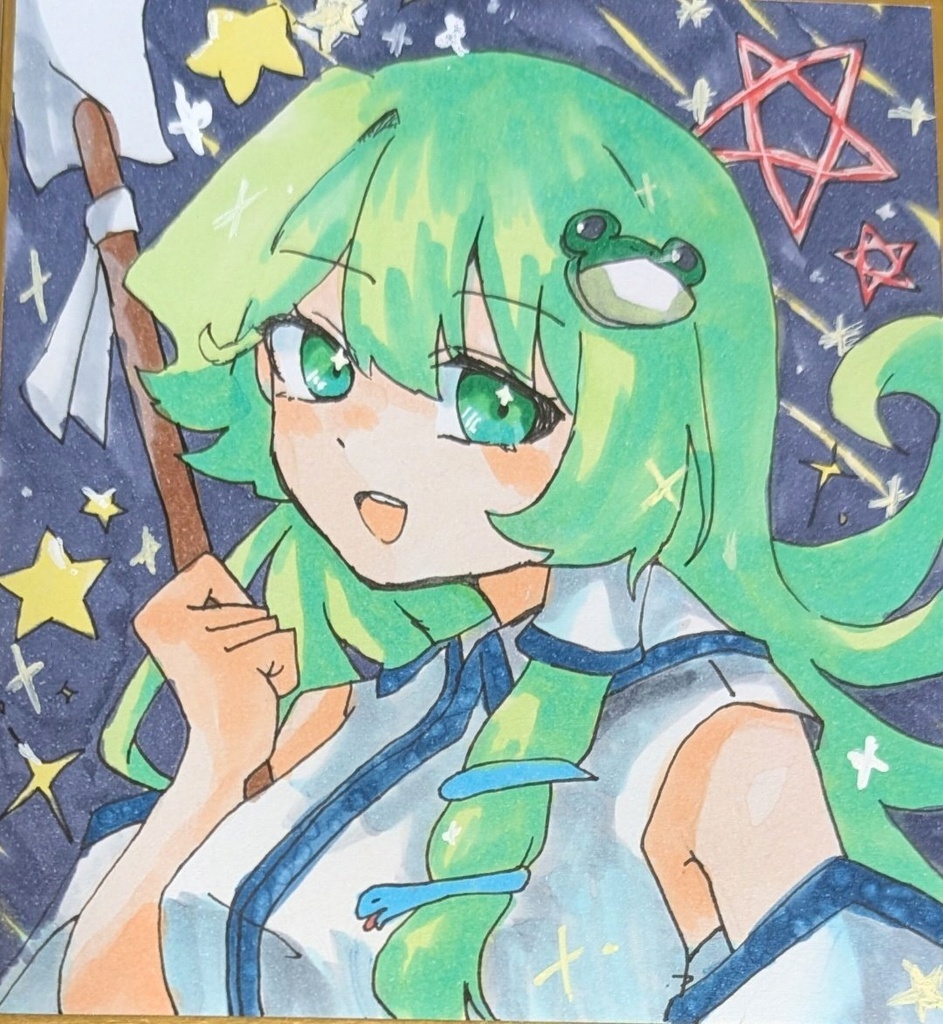 東風谷早苗【小色紙原画】