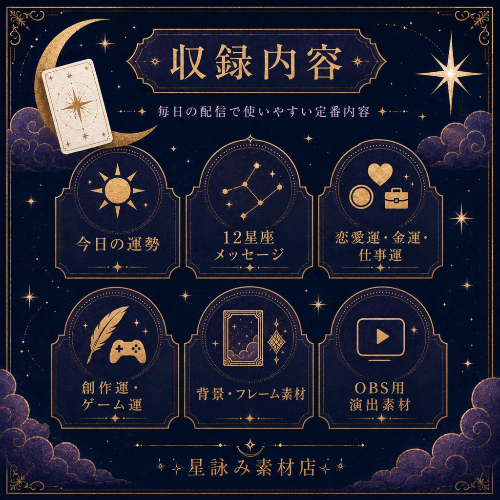 星座おみくじ配信パック 通常版|OBS対応・VTuber/配信者向け