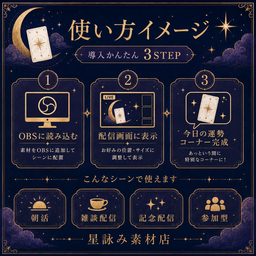 星座おみくじ配信パック 豪華版|OBS対応・VTuber/配信者向け