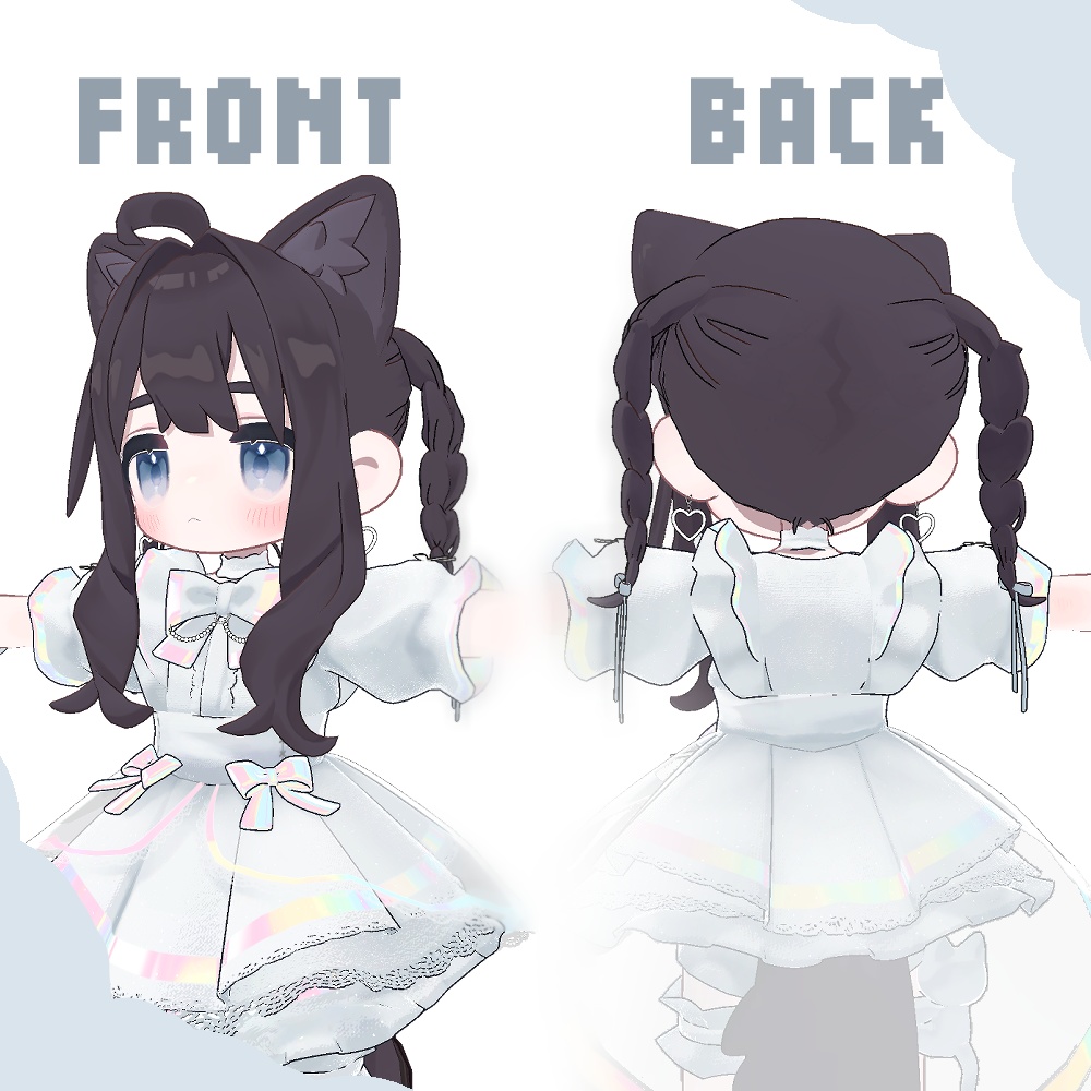 みつあみツーテール ꒰ キプフェル・みみのこ対応 ꒱