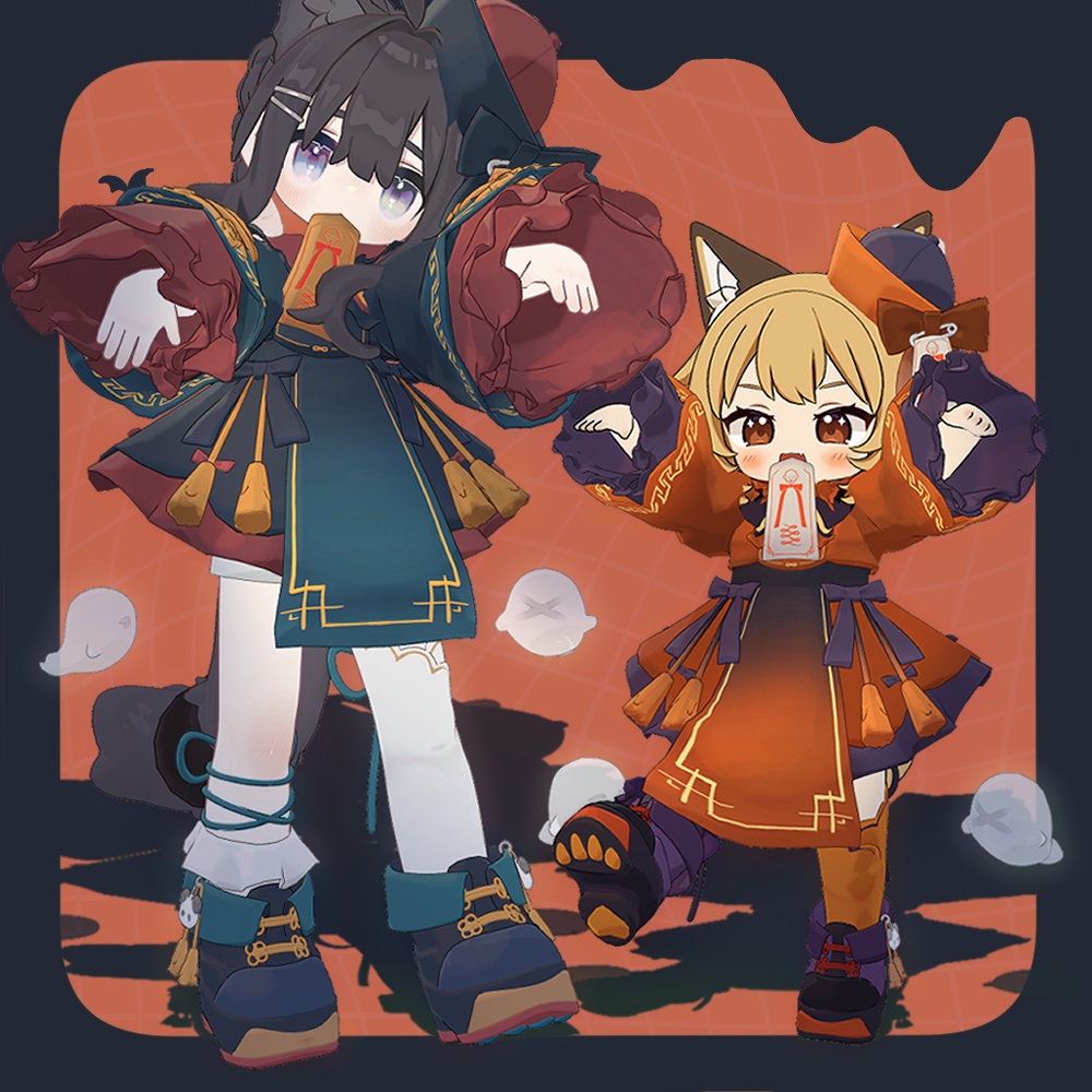 おばけきょんしー ꒰ まめふれんず・計7アバター対応 ꒱