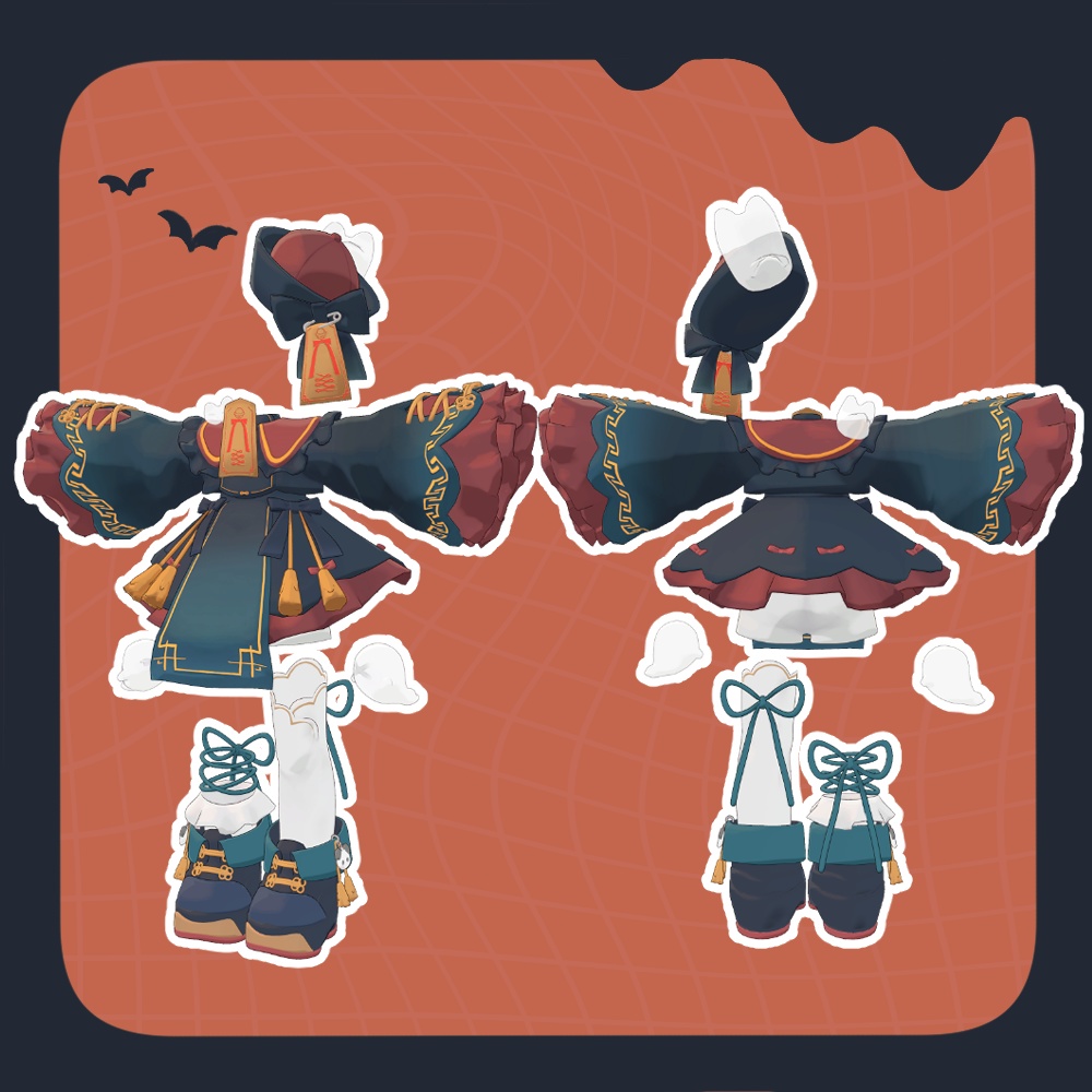 おばけきょんしー ꒰ まめふれんず・計7アバター対応 ꒱