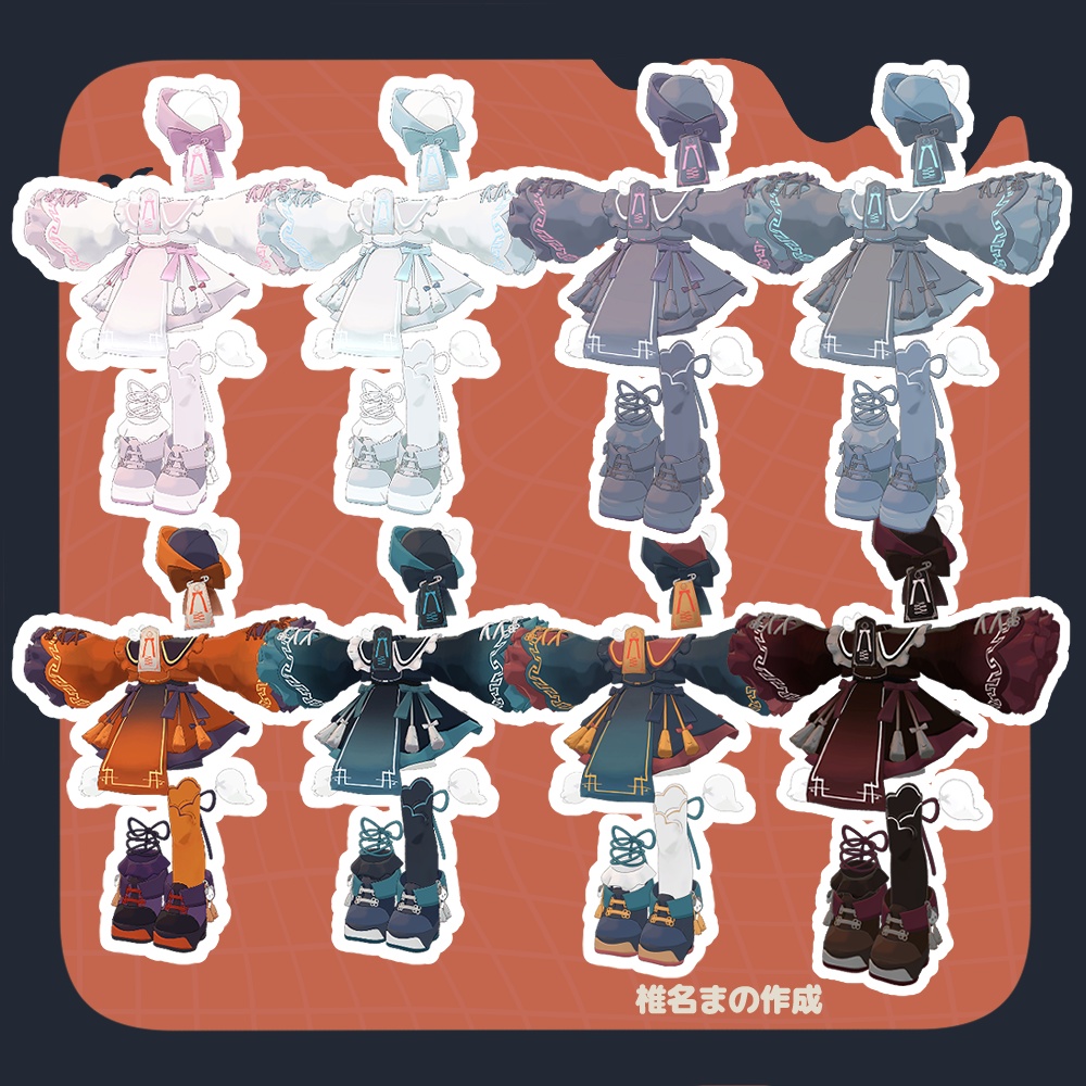 おばけきょんしー ꒰ まめふれんず・計7アバター対応 ꒱