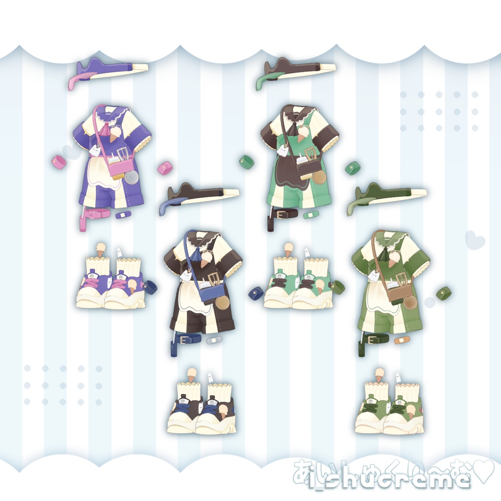 あいしゅくり~む ! i_shucreme ꒰ まめふれんず・計6アバター対応 ꒱
