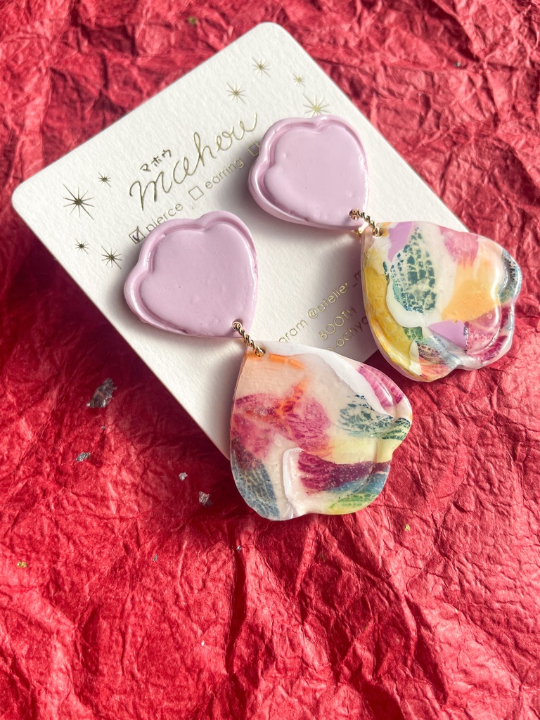 【忍たま四年生】花弁・ピアスー紫【イメージアクセ】