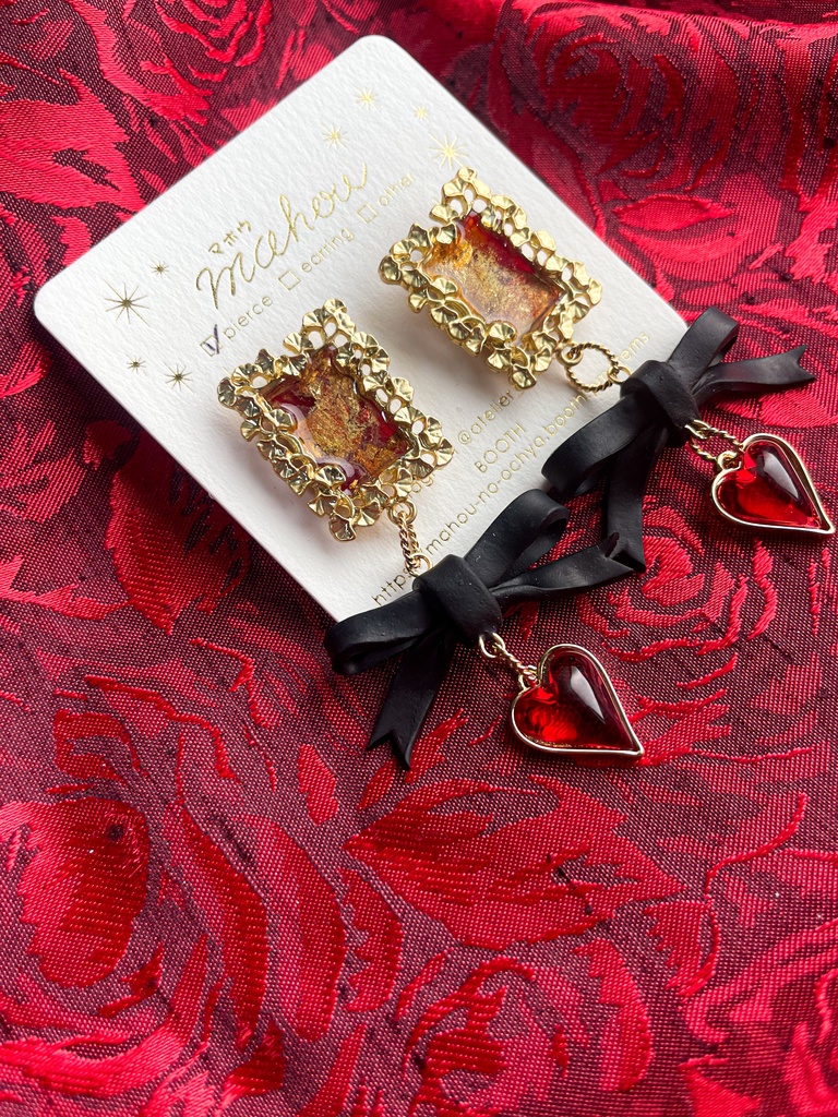 【HZBN/Charlie】ハズビンホテル チャーリー・額縁ピアス【イメージアクセ】