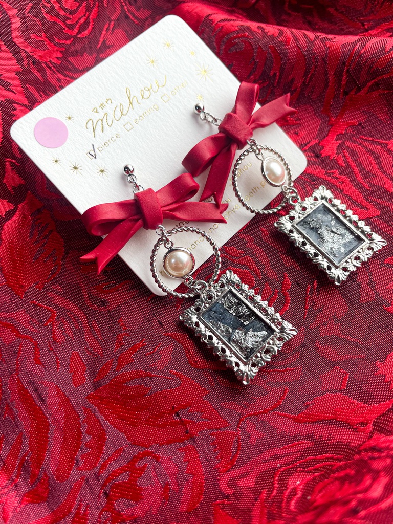 【HZBN/Vaggie】ハズビンホテル ヴァギー・額縁ピアス(イヤリング変更可)【イメージアクセ】