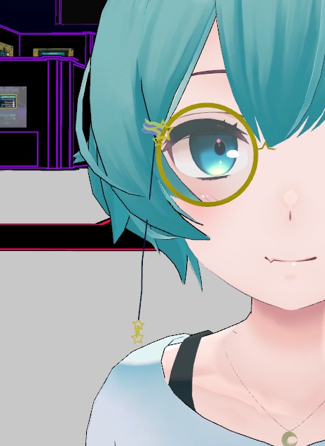 VRChatアクセサリ 星モノクル