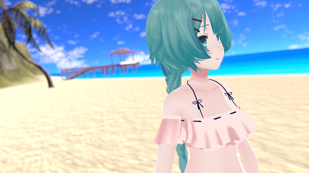 【VRChat想定】フリル水着2ピースタイプ - Swimwear (6アバター対応)