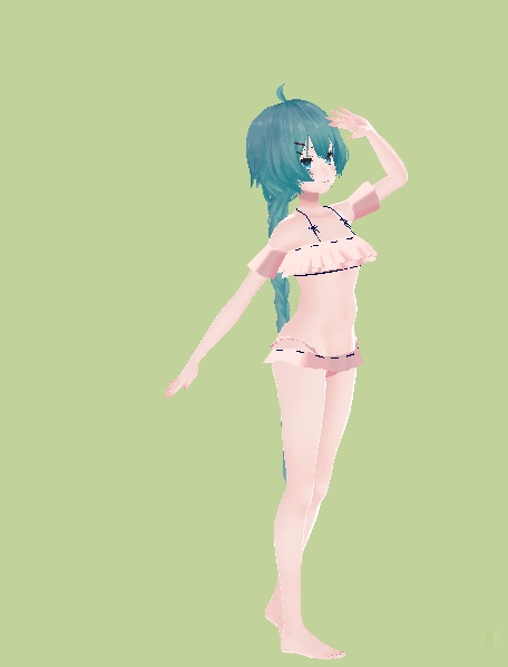 【VRChat想定】フリル水着2ピースタイプ - Swimwear (6アバター対応)